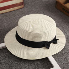 Load image into Gallery viewer, Fashion Flat Brom Bowknot Panama Lady Casual Sun Hats - The Expats
