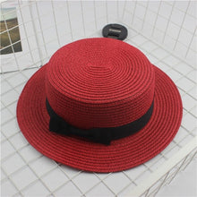 Load image into Gallery viewer, Fashion Flat Brom Bowknot Panama Lady Casual Sun Hats - The Expats
