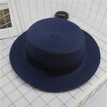 Load image into Gallery viewer, Fashion Flat Brom Bowknot Panama Lady Casual Sun Hats - The Expats
