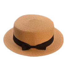 Load image into Gallery viewer, Fashion Flat Brom Bowknot Panama Lady Casual Sun Hats - The Expats
