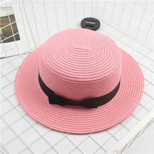 Load image into Gallery viewer, Fashion Flat Brom Bowknot Panama Lady Casual Sun Hats - The Expats
