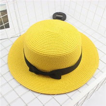 Load image into Gallery viewer, Fashion Flat Brom Bowknot Panama Lady Casual Sun Hats - The Expats
