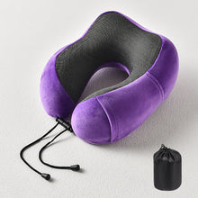 Load image into Gallery viewer, U-Shaped Memory Foam Neck Pillow Soft Travel Pillow - The Expats
