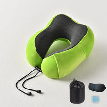 Load image into Gallery viewer, U-Shaped Memory Foam Neck Pillow Soft Travel Pillow - The Expats
