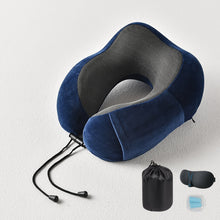 Load image into Gallery viewer, U-Shaped Memory Foam Neck Pillow Soft Travel Pillow - The Expats
