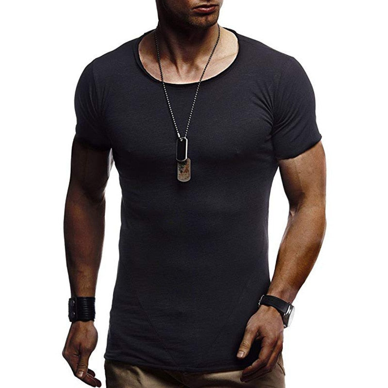 Fashion Design Slim Fit Soild T-shirts - The Expats