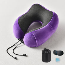 Load image into Gallery viewer, U-Shaped Memory Foam Neck Pillow Soft Travel Pillow - The Expats
