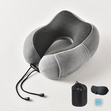 Load image into Gallery viewer, U-Shaped Memory Foam Neck Pillow Soft Travel Pillow - The Expats
