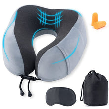 Load image into Gallery viewer, U-Shaped Memory Foam Neck Pillow Soft Travel Pillow - The Expats
