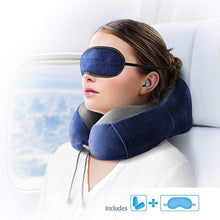 Load image into Gallery viewer, U-Shaped Memory Foam Neck Pillow Soft Travel Pillow - The Expats
