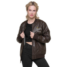 Load image into Gallery viewer, Leather Bomber sweatshirt Jacket
