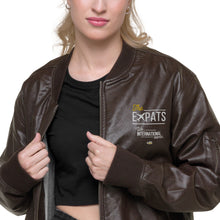 Load image into Gallery viewer, Leather Bomber sweatshirt Jacket
